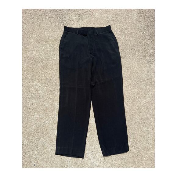 Public Notices Pants Men Size 33 X 32 Black Straight Flat Front Trousers Pockets - Picture 1 of 7